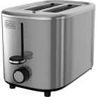 Black & Decker 2-Slice Toaster with Extra Wide Slots, Stainless Steel Image 1