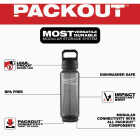 Milwaukee PACKOUT 34 Oz. Plastic Bottle with Chug Lid, Black Image 2