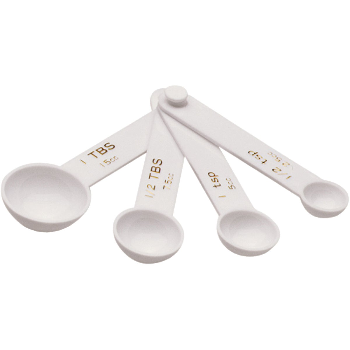Norpro White Plastic Measuring Spoons (4-Piece) Image 1