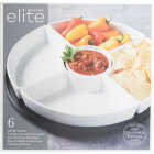 Gibson Home Gracious Dining Tidbit Dishes with Wood Base (6-Piece) Image 3