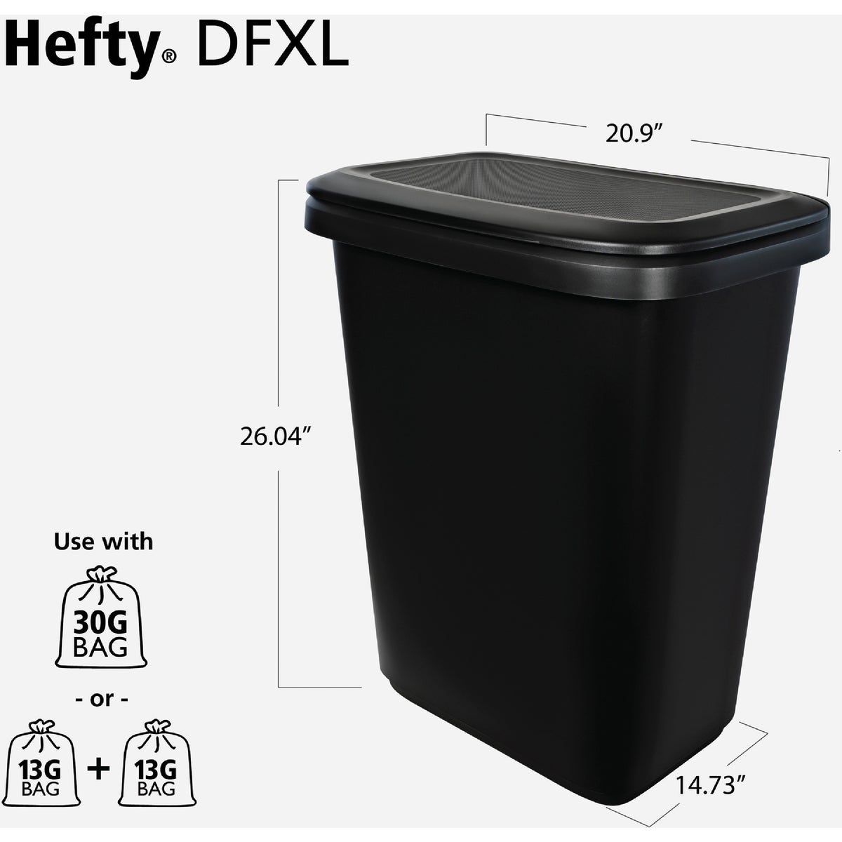 Hefty 20.4 Gal. Dual Function Trash Can Image 5