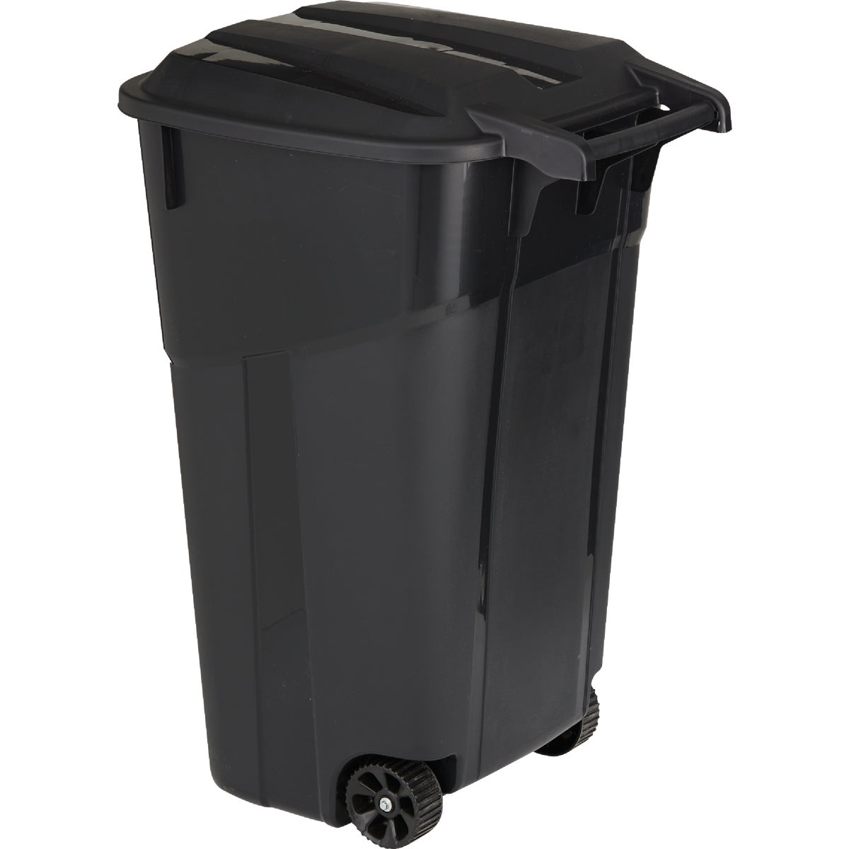 United Solutions Rough and Rugged 32 Gal. Wheeled Trash Can with Attached Lid Image 2
