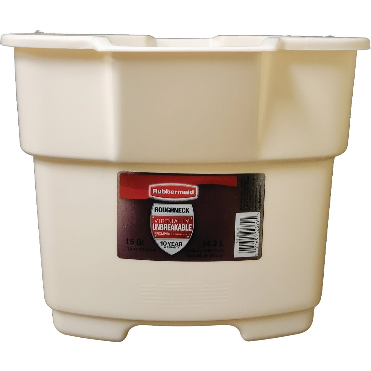 Rubbermaid Roughneck 15 Qt. Bisque Bucket Image 2