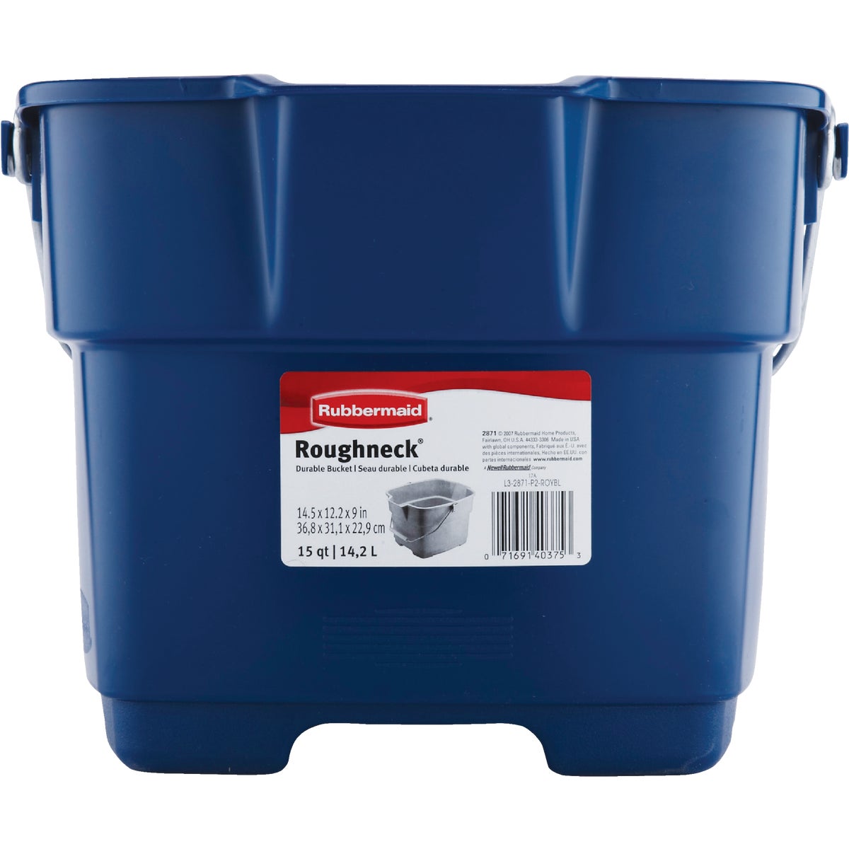 Rubbermaid Roughneck 15 Qt. Blue Bucket Image 2