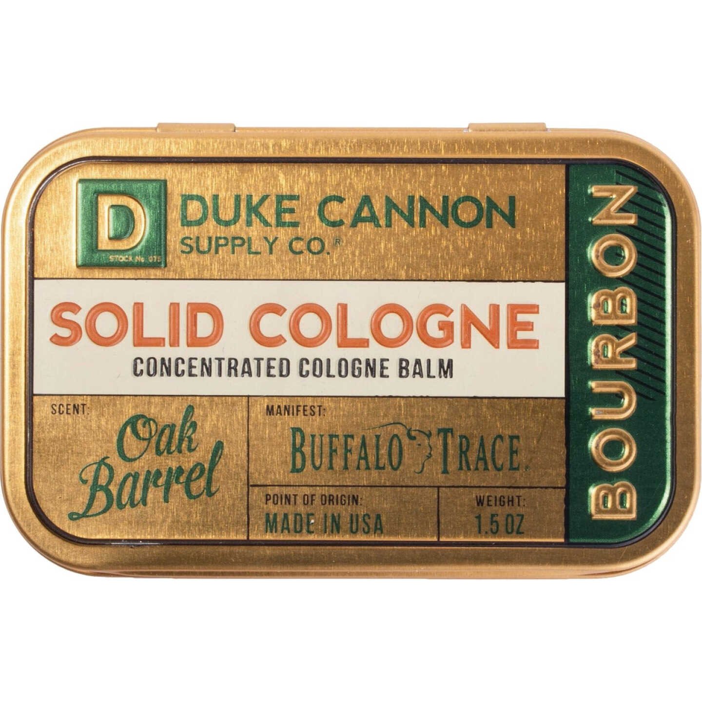 Duke Cannon 1.5 Oz. Bourbon Solid Cologne Image 1
