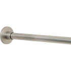 Zenna Home Straight 50 In. to 86 In. Rustproof Stainless Steel Adjustable Tension Shower Curtain Rod, Brushed Nickel Image 3