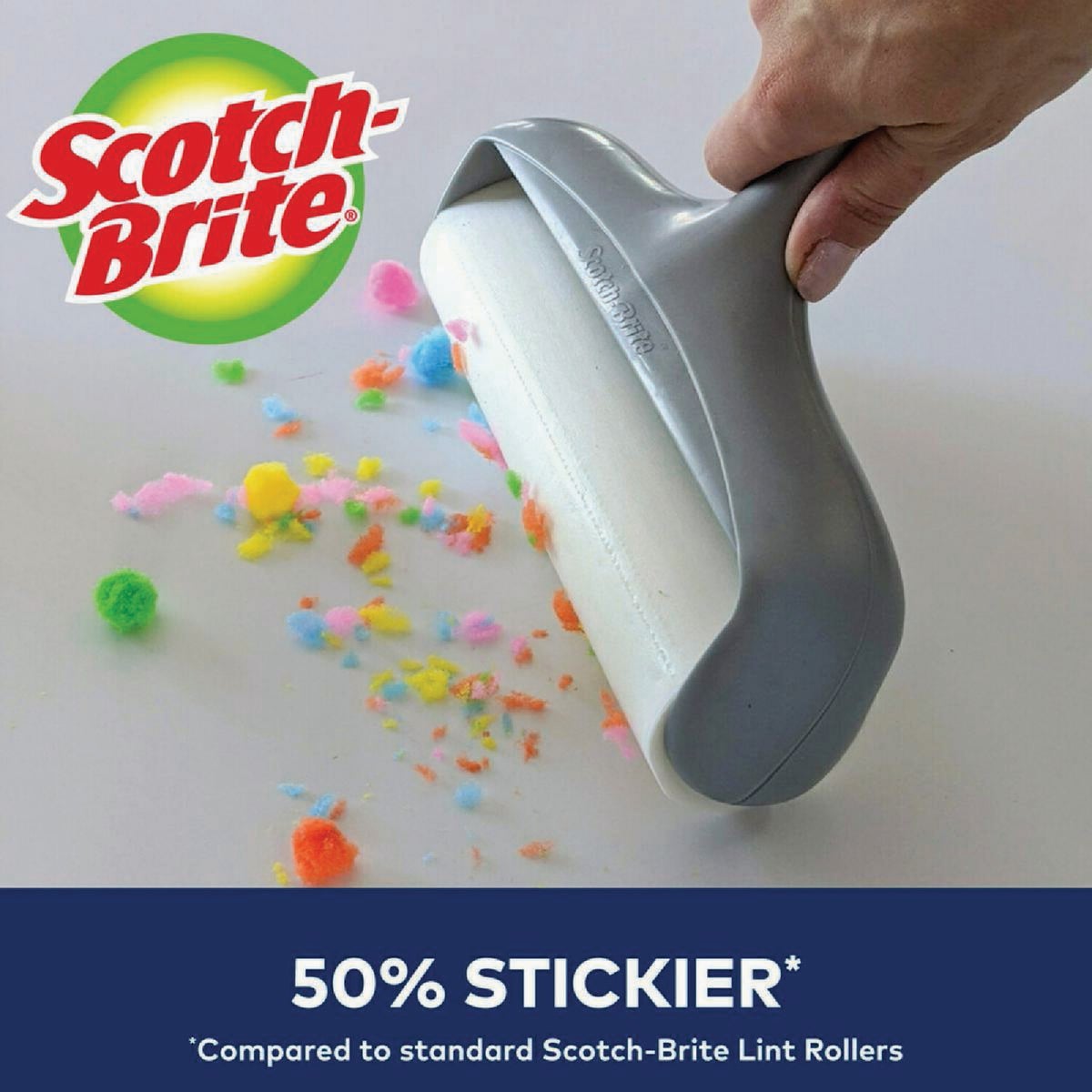 Scotch-Brite 50% Stickier Large Surface Lint Roller, 8 In. x 31.4 Ft. Image 2