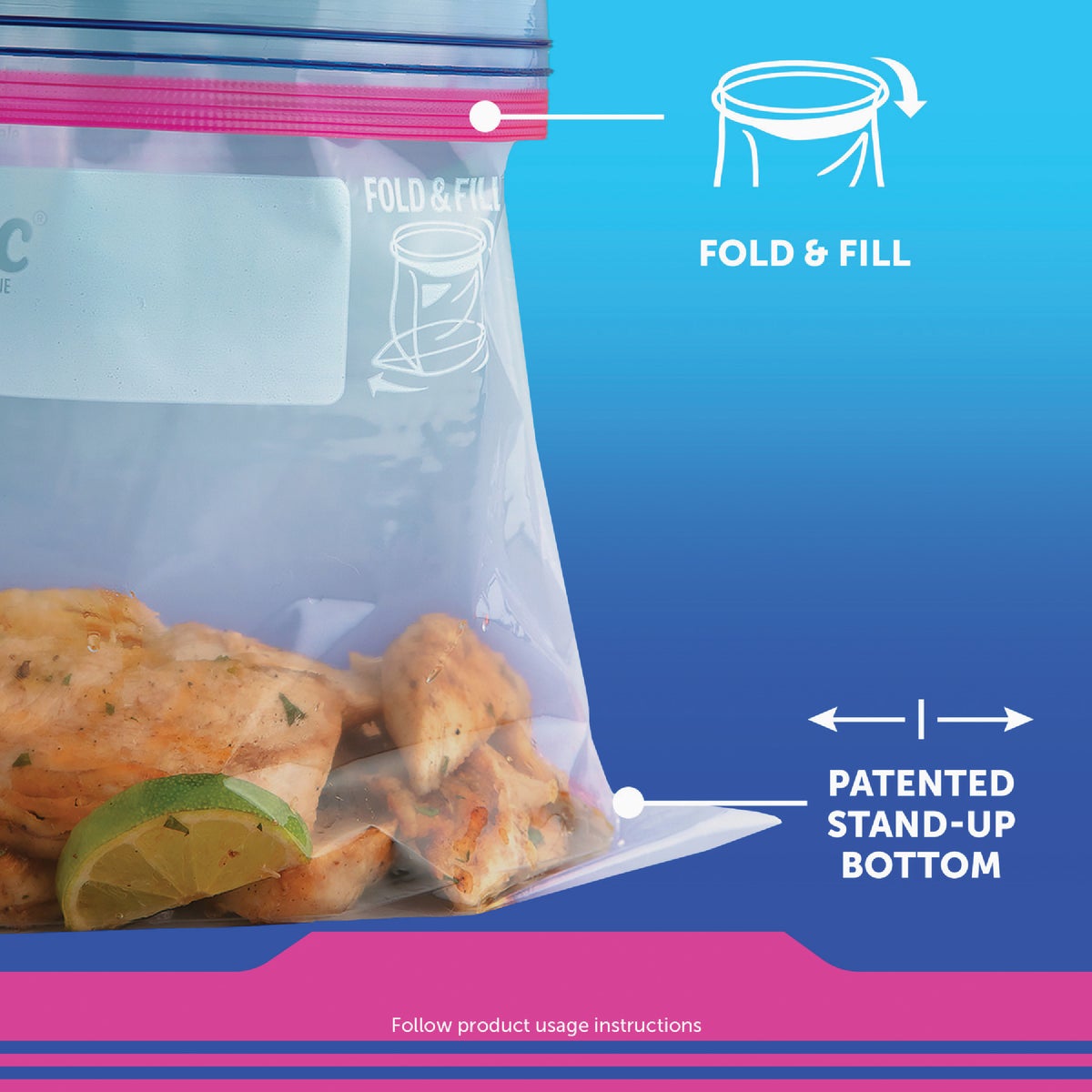 Ziploc 1Gal. Double Zipper Food Storage Bag (22-Count) Image 3