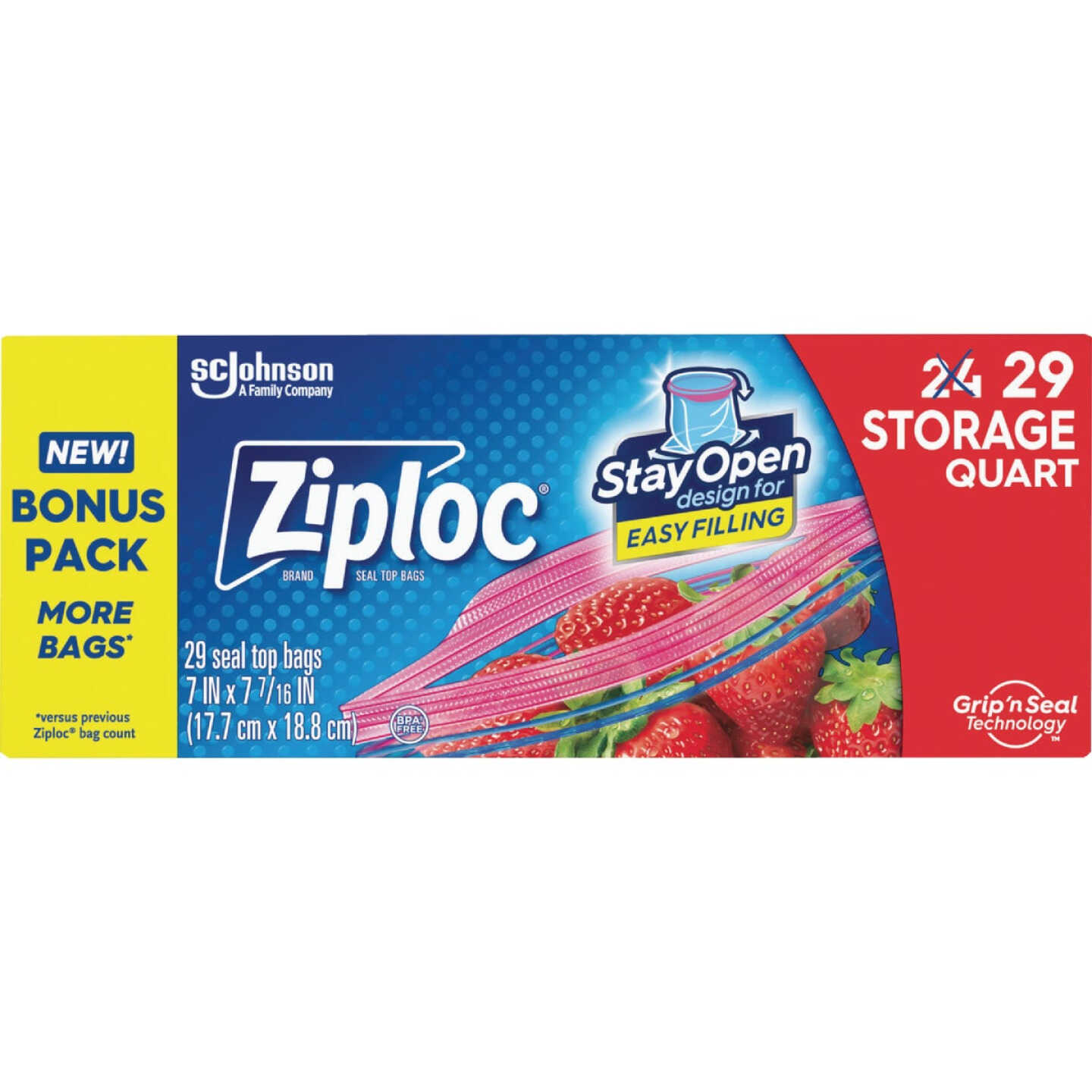 Ziploc 1 Qt. Double Zipper Food Storage Bag (29-Count) Image 1