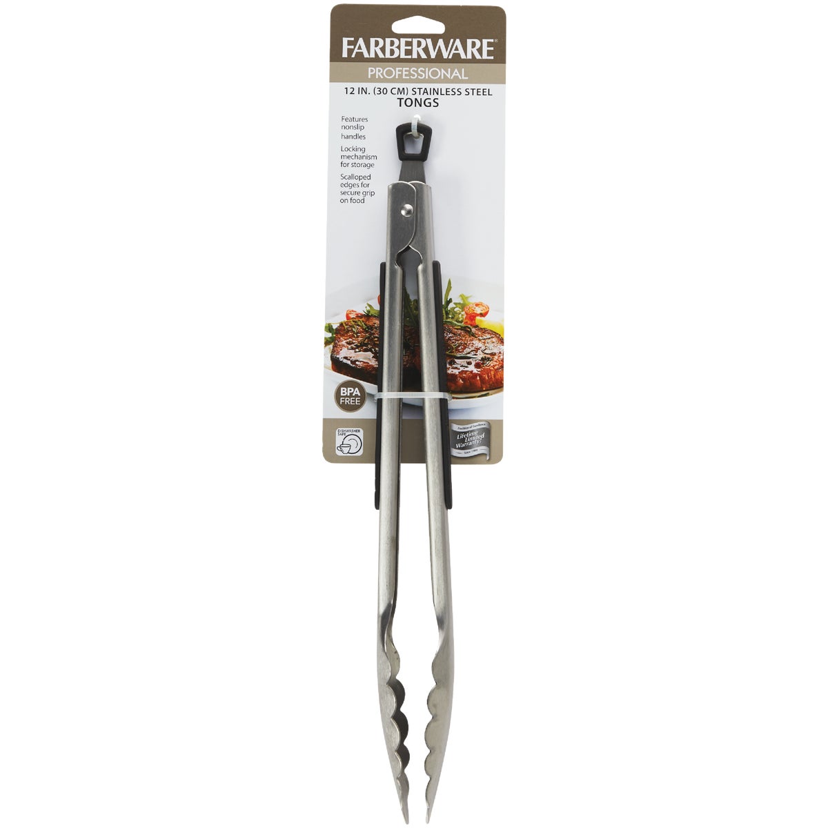 Farberware Pro 12 In. Stainless Steel Locking Tongs Image 2