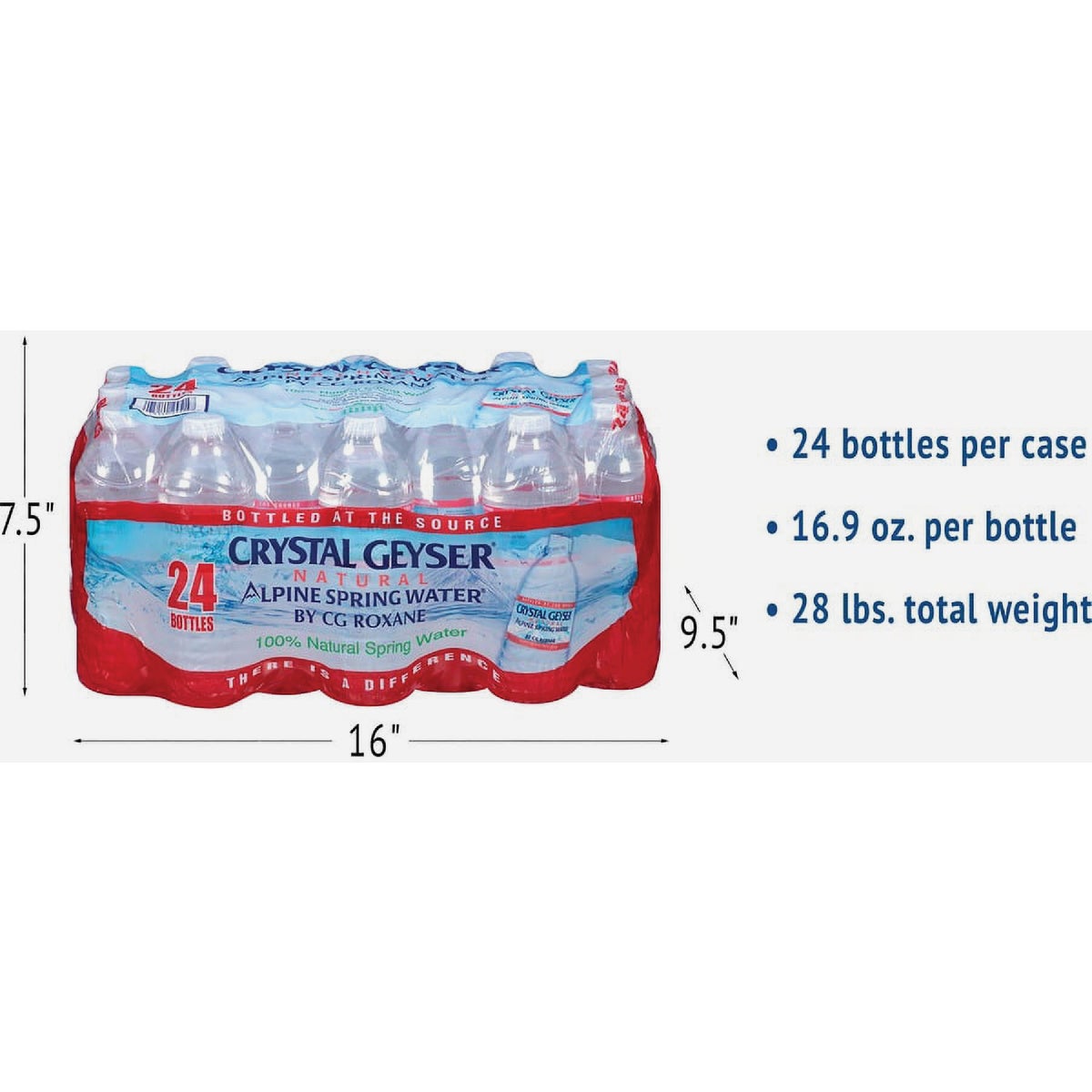 Crystal Geyser Alpine Spring 16.9 Oz. Water (24-Pack) Image 3