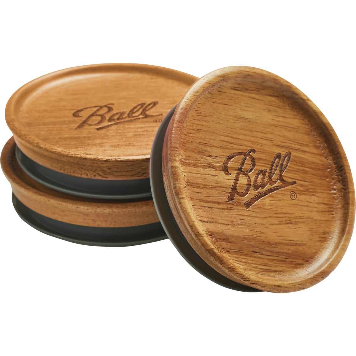 Ball Regular Mouth Wooden Lids (3-Pack) Image 1