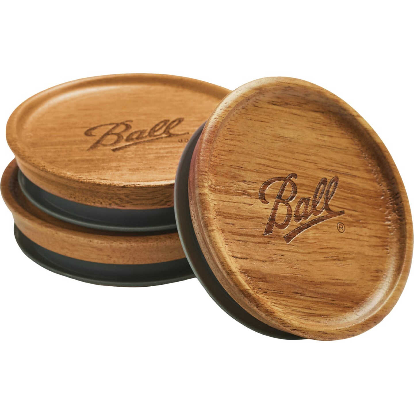 Ball Regular Mouth Wooden Lids (3-Pack) Image 1