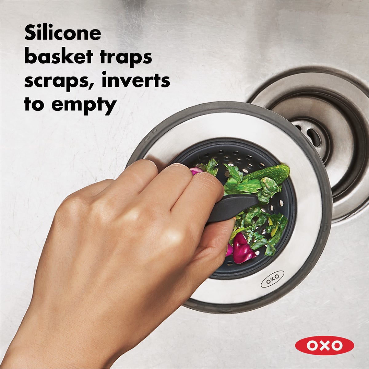 OXO Good Grips 2-In-1 Sink Strainer & Stopper Image 4