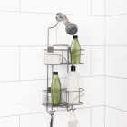 Zenna Home 10-1/4 In. x 24-3/4 In. Satin Nickel Expandable Hanging Shower Caddy Image 2