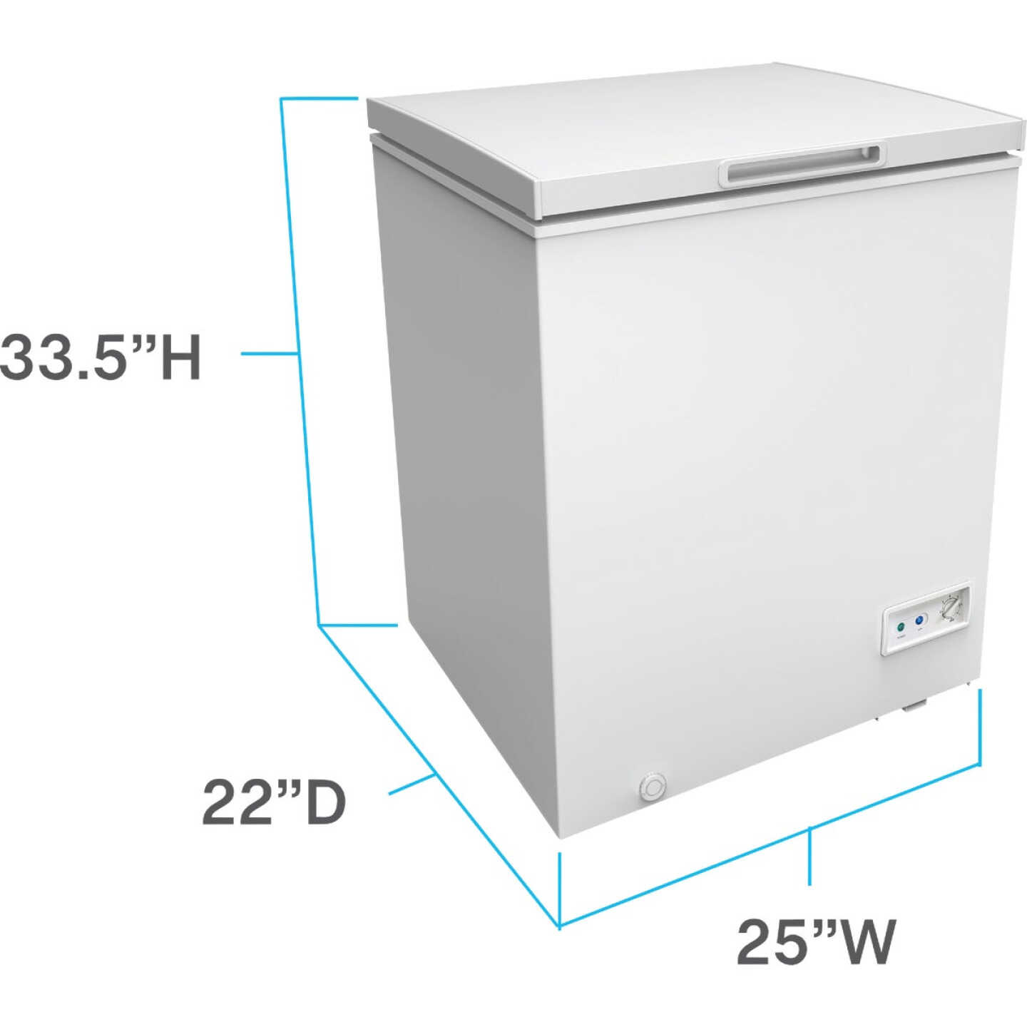 Avanti 5.0 Cu. Ft. Garage Ready White Chest Freezer Image 2
