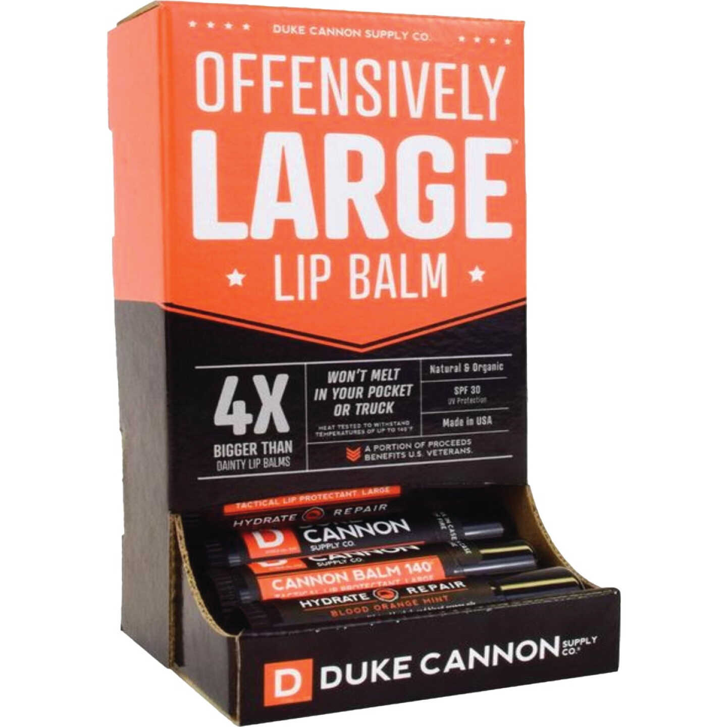 Duke Cannon Hydrate + Repair 0.56 Oz. Orange Mint 30 SPF Lip Balm Image 1