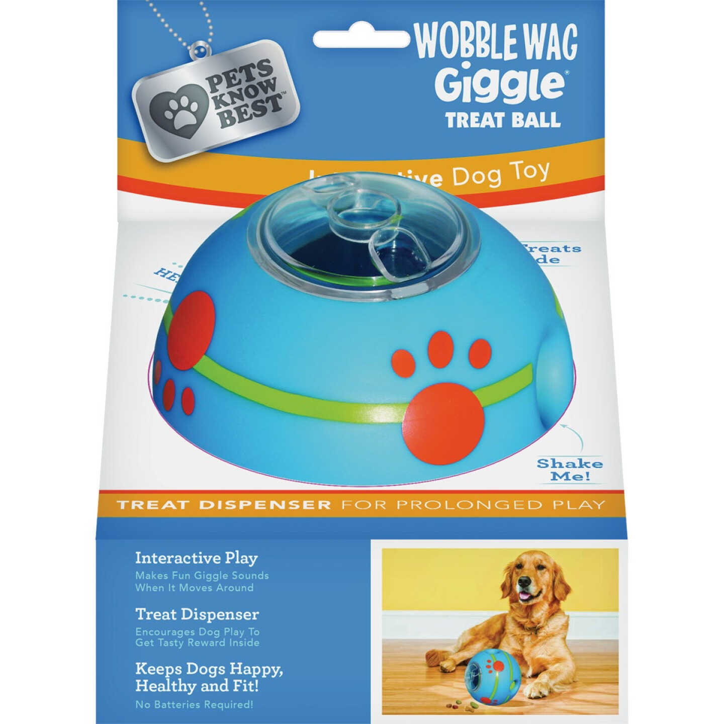 Pets Know Best 4-Pocket Wobble Wag Giggle Treat Ball Image 1