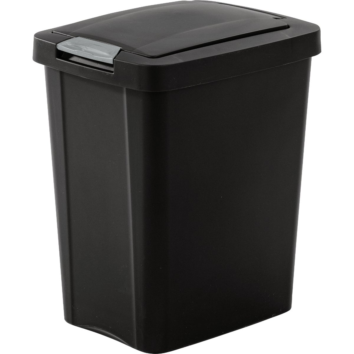 Sterilite 7.5 Gal. Black TouchTop Wastebasket Image 1