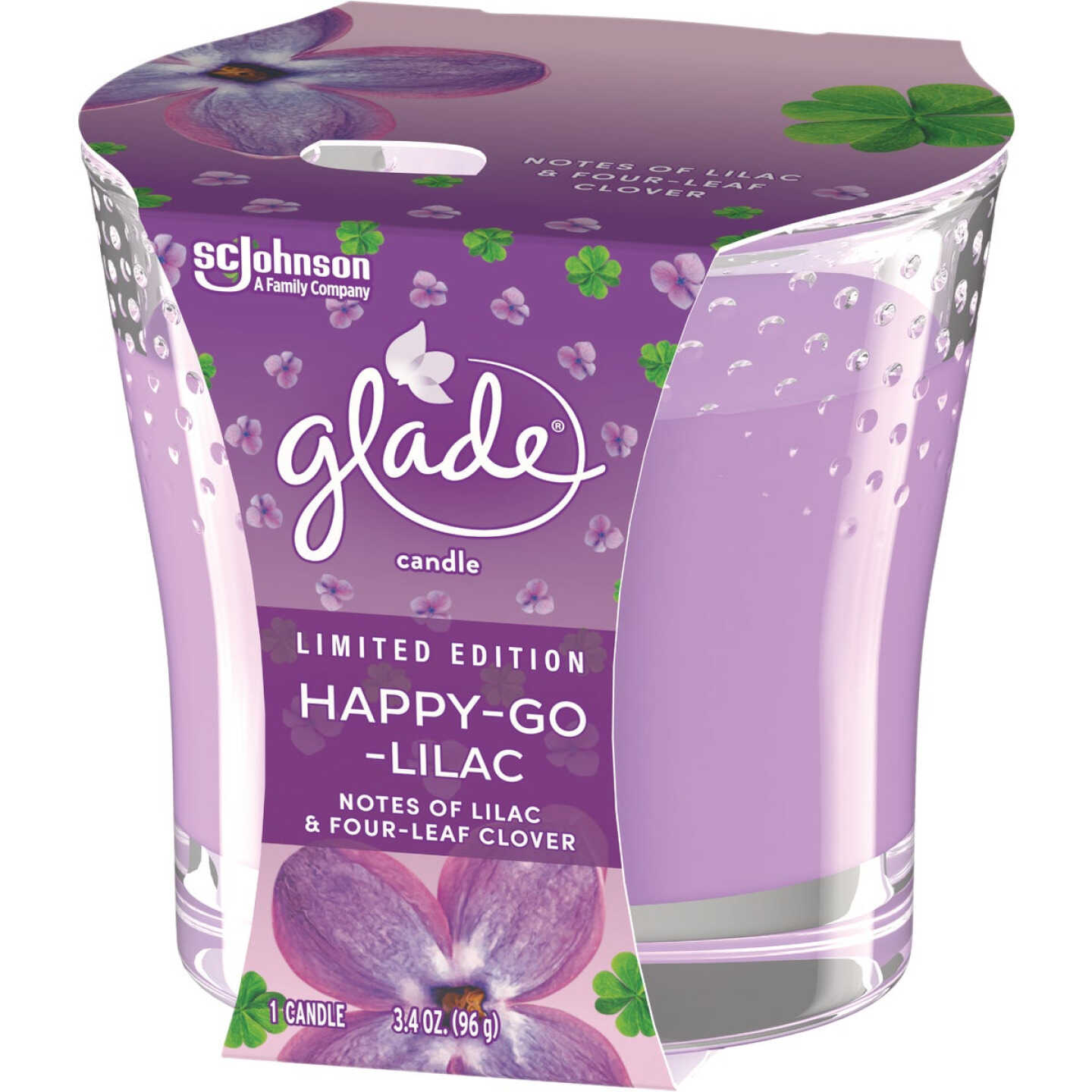 Glade 3.4 Oz. Happy-Go-Lilac Candle Image 3