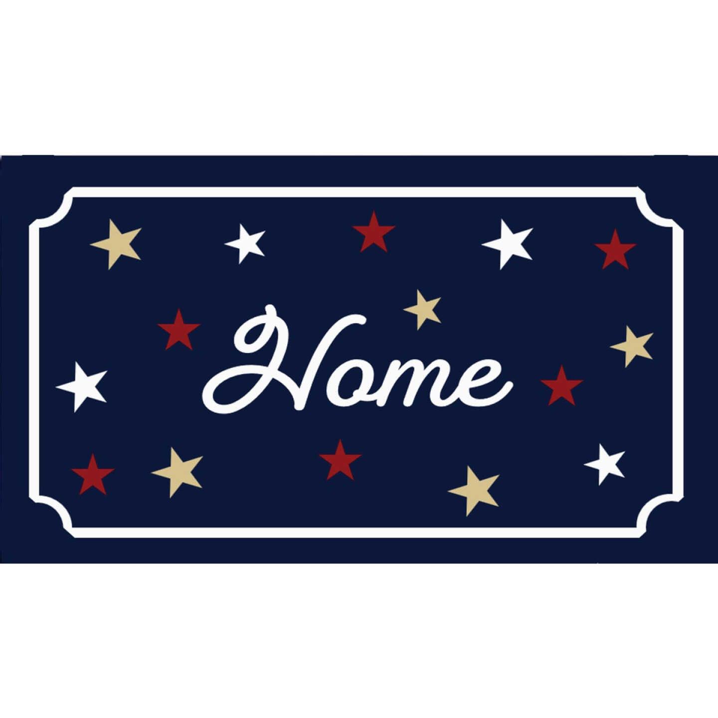Rockport Premium Americana 18 In. x 30 In. Coir Outdoor Doormat, Home with Stars Image 1