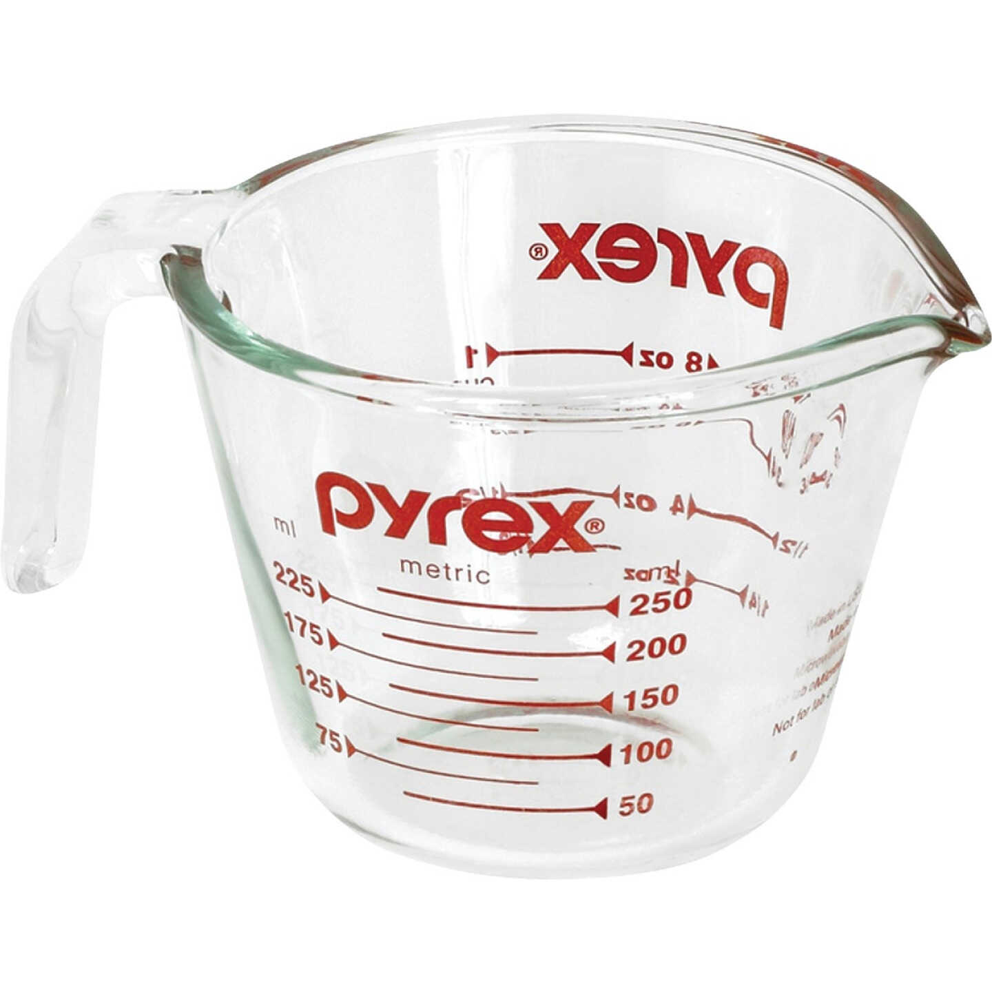 Pyrex Prepware 1 Cup Clear Glass Measuring Cup Image 1