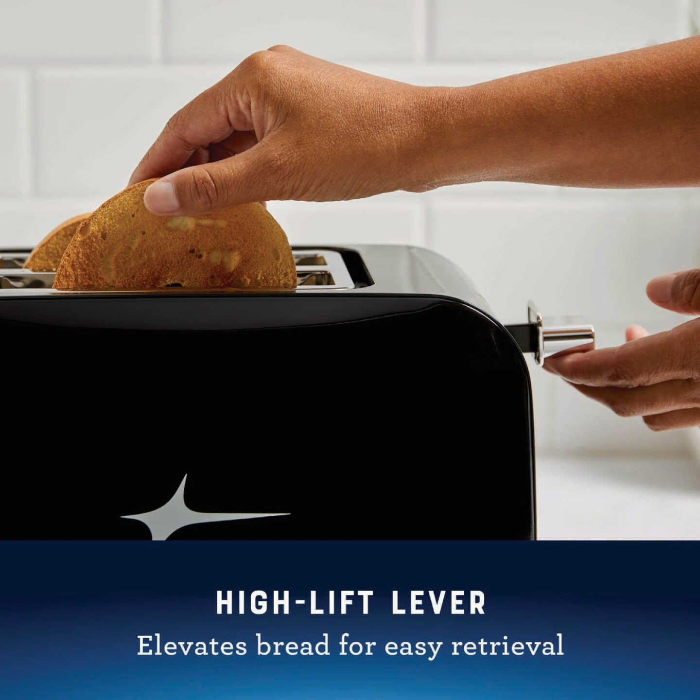 Oster Black Stainless Steel 2-Slice Toaster with Extra Wide Slots Image 3