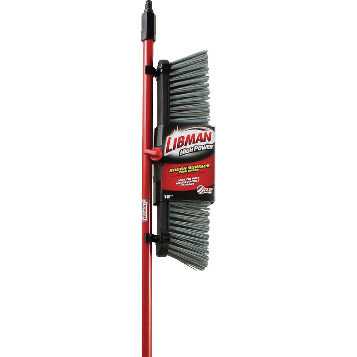 Libman 18 In. x 64 In. Steel Handle Rough Surface Push Broom Image 2