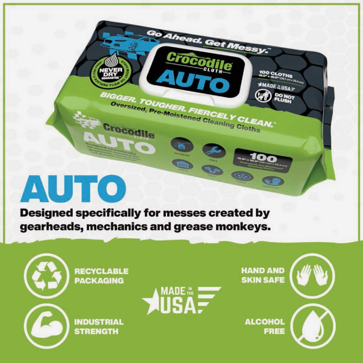 Crocodile Cloth Auto Cleaning Wipe (100-Count) Image 2