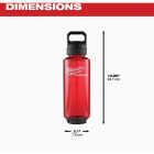 Milwaukee PACKOUT 48 Oz. Plastic Bottle with Chug Lid, Red Image 3