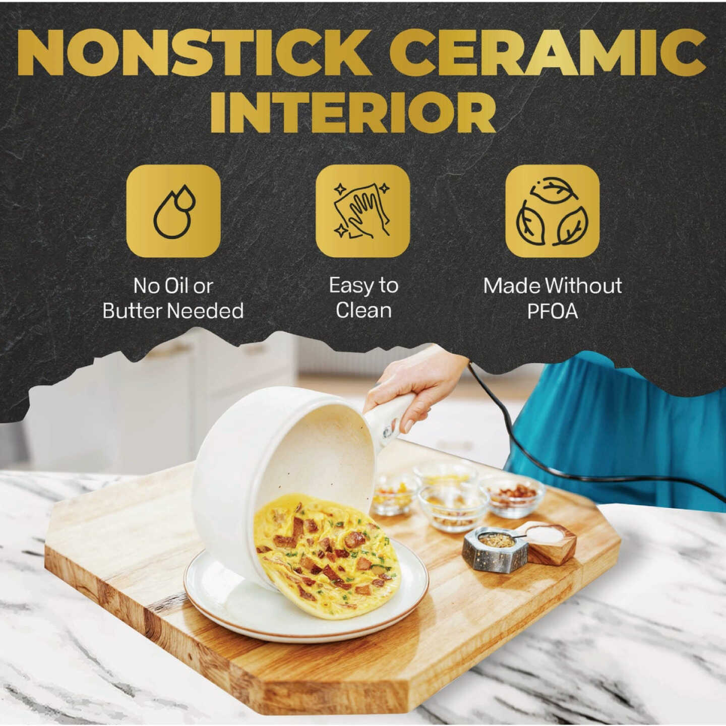 Ceramax 8 In. Electric Skillet Image 6