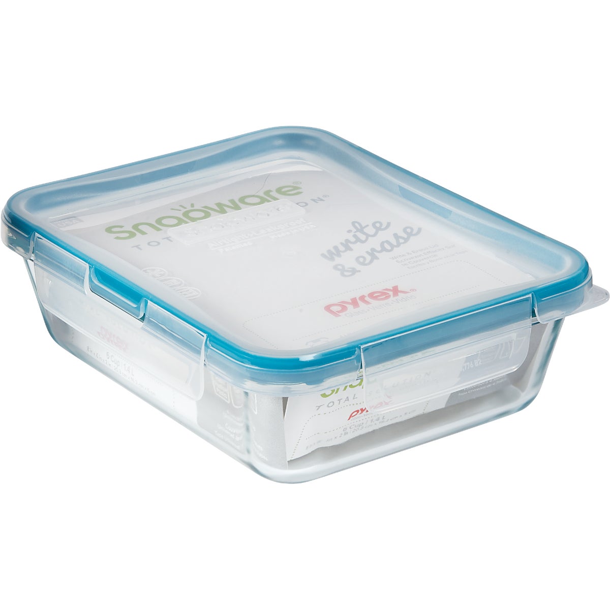 Snapware Total Solution 6-Cup Rectangle Pyrex Glass Storage Container with Lid Image 3