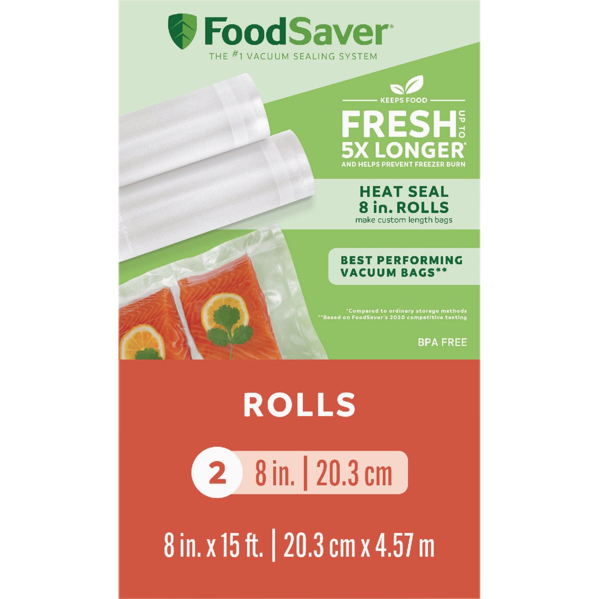 FoodSaver 8 In. x 15 Ft. Vacuum Seal Roll (2-Pack) Image 3