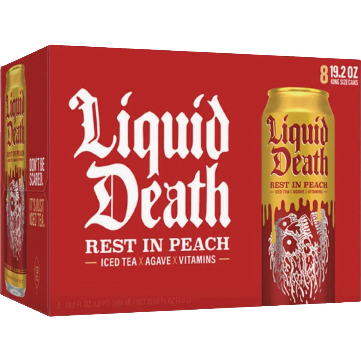 Liquid Death 19.2 Oz. Rest In Peach Iced Tea Image 2