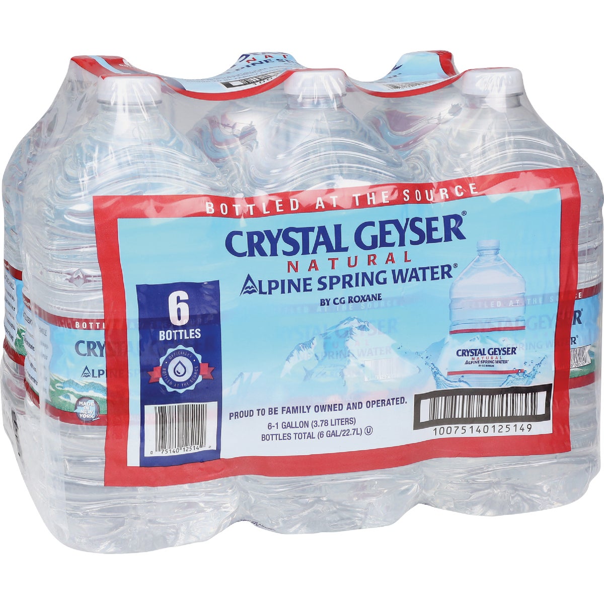 Crystal Geyser Alpine Spring 1 Gal. Water (6-Pack)