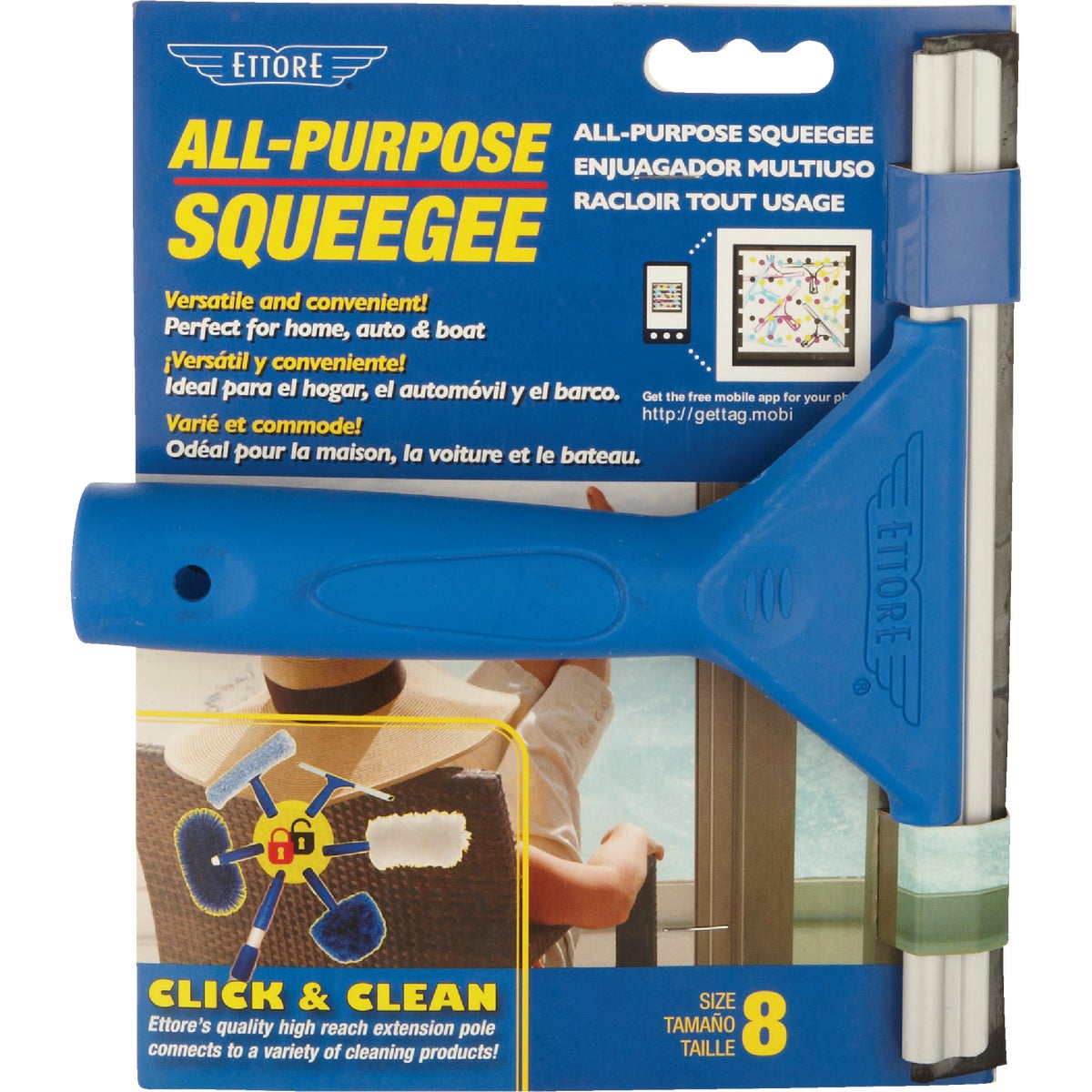 Ettore All Purpose 8 In. Rubber Squeegee Image 2
