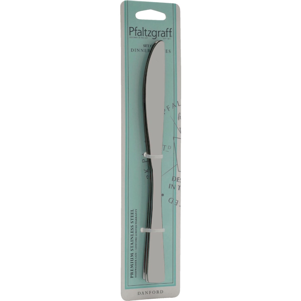 Pfaltzgraff Danford Premium Stainless Steel Dinner Knives (3-Pack)