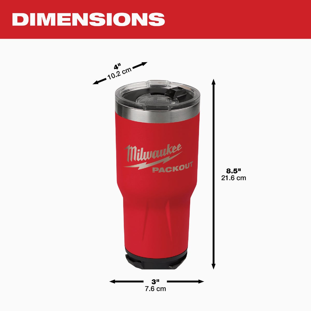 Milwaukee PACKOUT 30 Oz. Red Insulated Tumbler Image 5