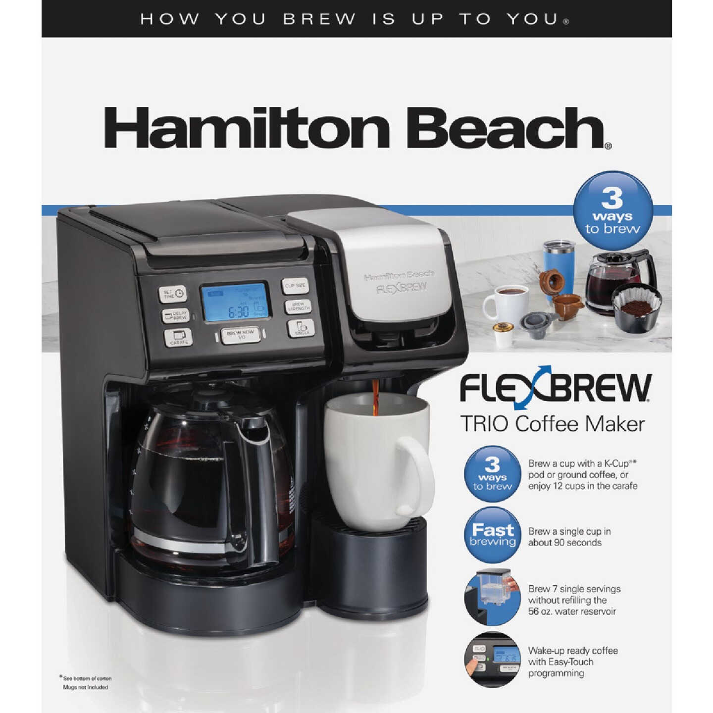 Hamilton Beach FlexBrew Trio 12 Cup Black Coffee Maker Image 3