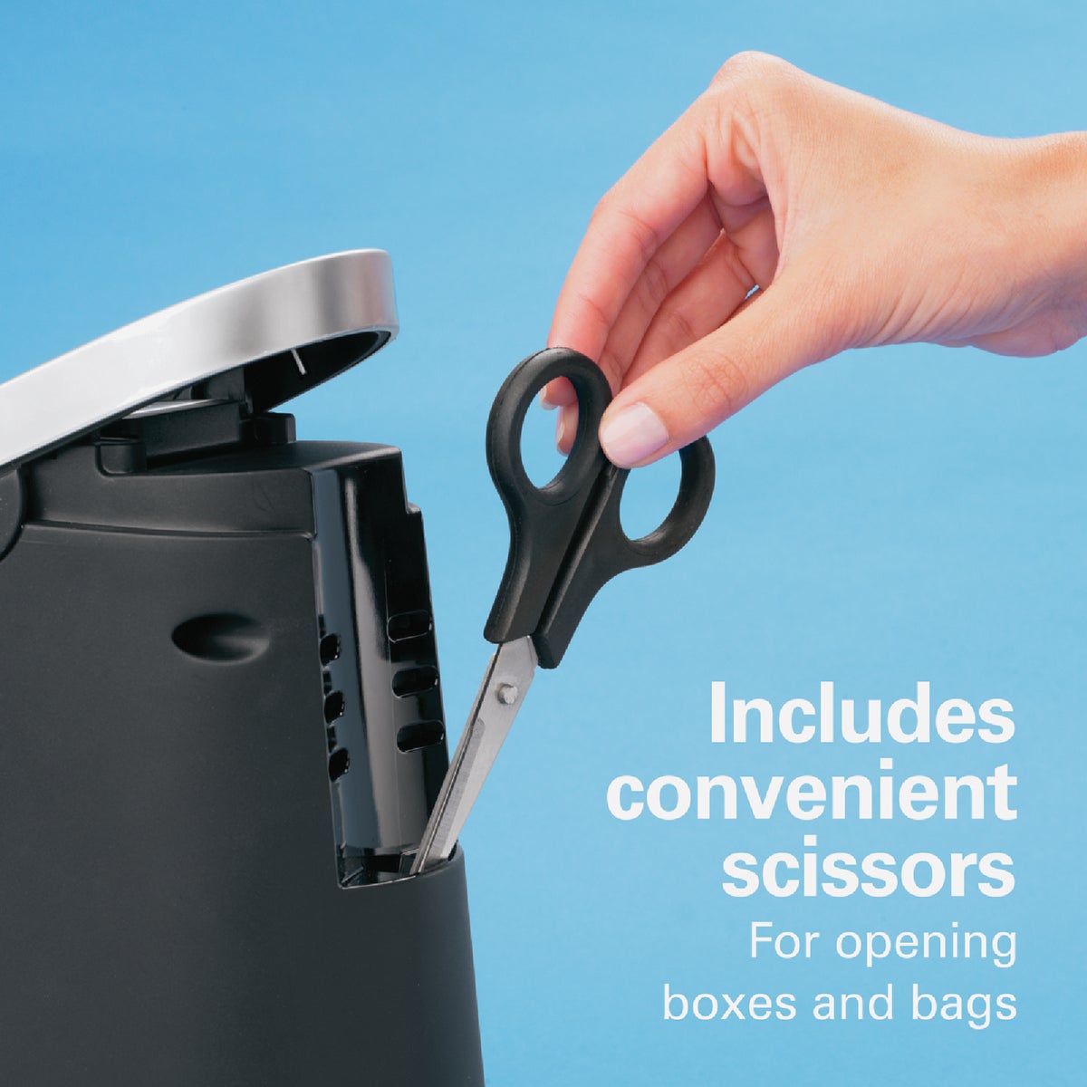 Hamilton Beach Smooth Touch Chrome Electric Can Opener with Easy-Touch Opening Lever Image 6