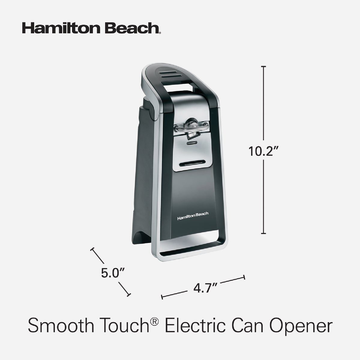 Hamilton Beach Smooth Touch Chrome Electric Can Opener with Easy-Touch Opening Lever Image 7