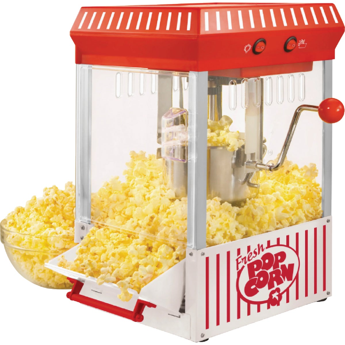 Nostalgia Vintage 10-Cup Tabletop Popcorn Maker, Red