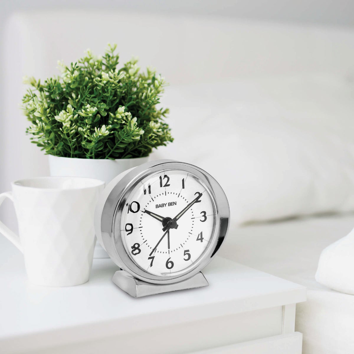 Westclox Baby Ben Silver Classic Style Battery Operated Alarm Clock Image 3