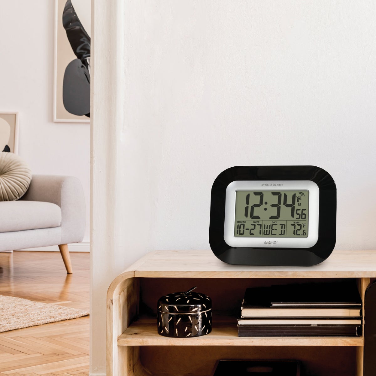 La Crosse Technology Digital Atomic Wall Clock Image 2