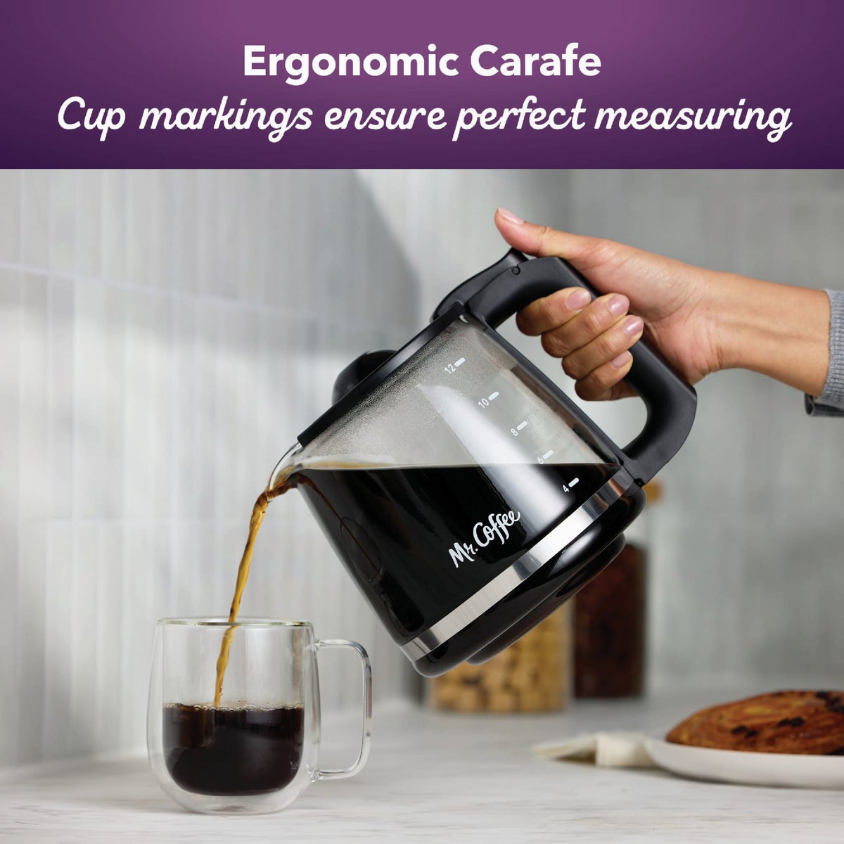 Mr. Coffee Switch Coffee Maker, 12-Cup Coffee Maker, Black Image 4