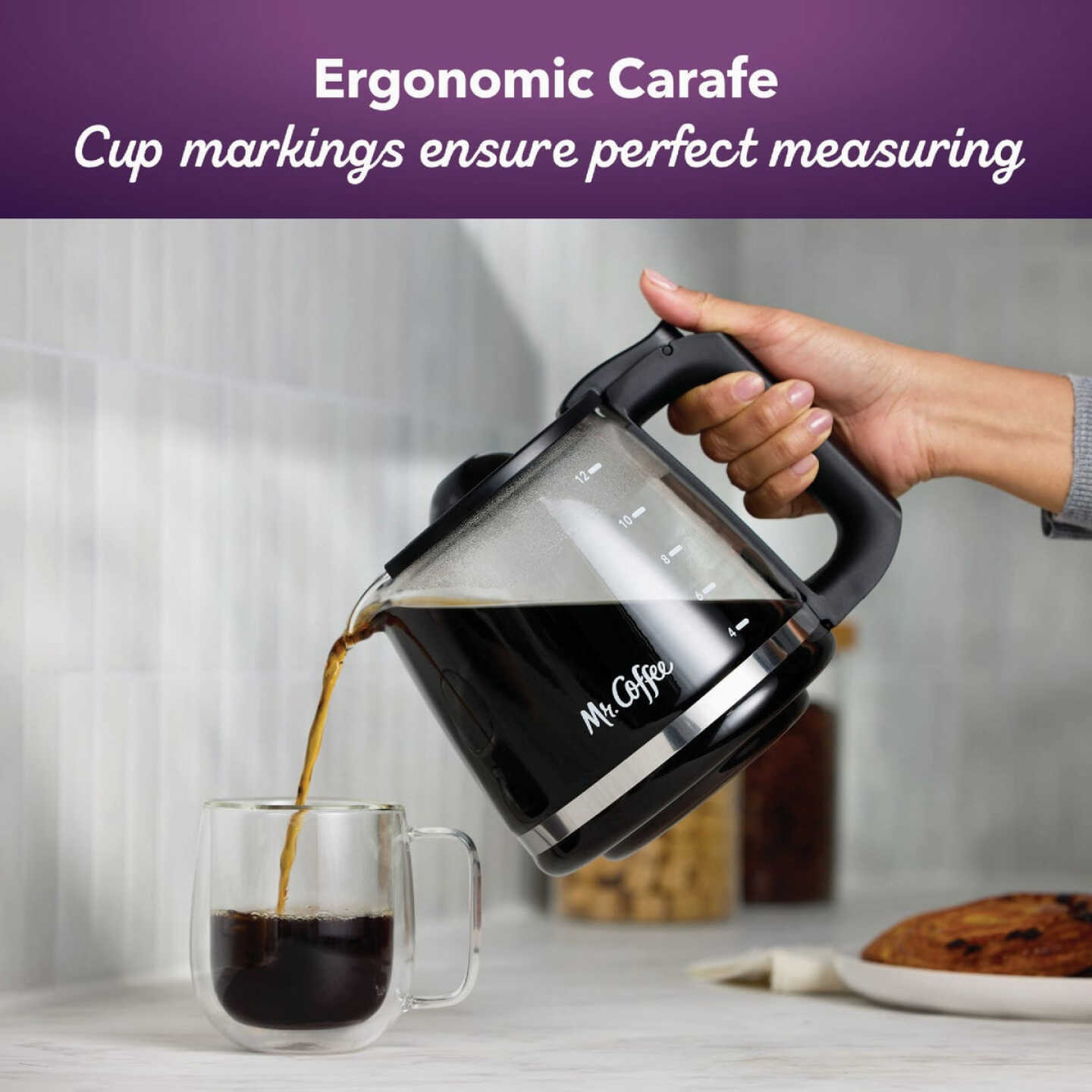 Mr. Coffee Switch Coffee Maker, 12-Cup Coffee Maker, Black Image 4