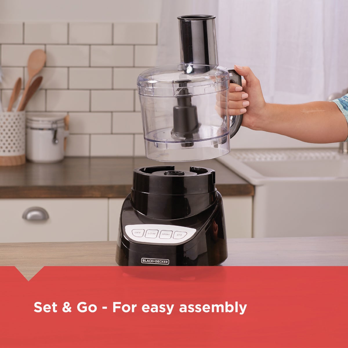 Black+Decker Easy Assembly 8-Cup Food Processor Image 5