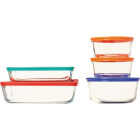 Pyrex Simply Store Glass Storage Bakeware Set with Assorted Colored Lids (10-Piece) Image 2