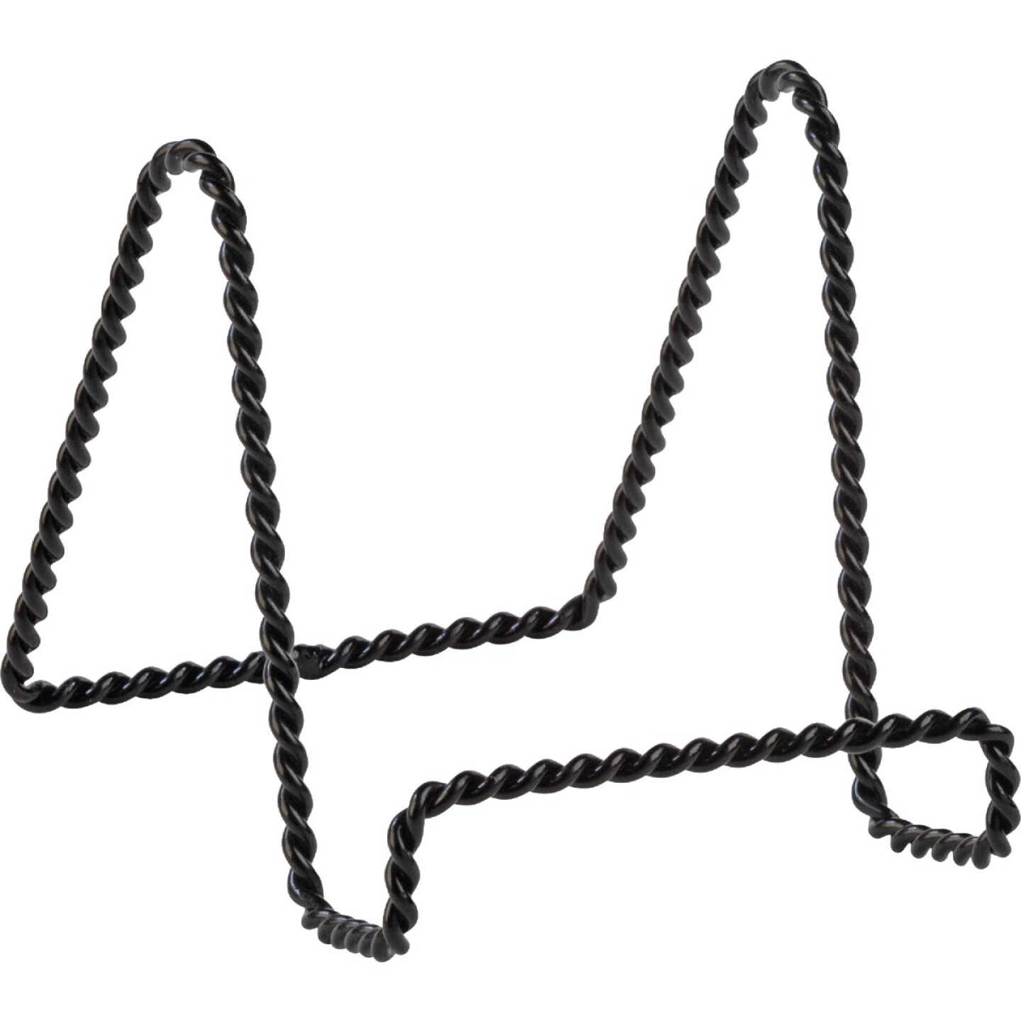 Tripar 4 In. Black Twisted Wire Plate Stand Image 1