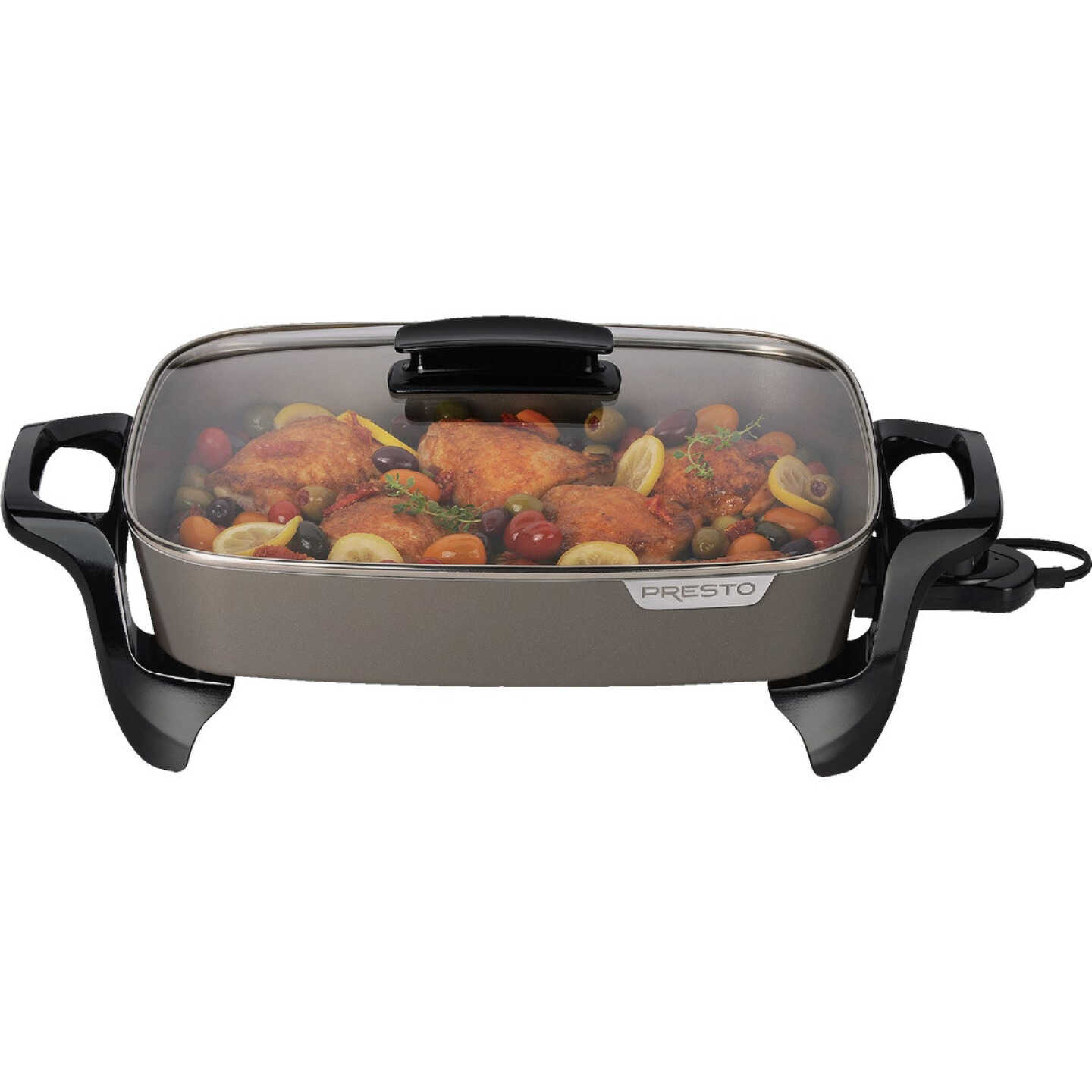 Presto 16 In. Ceramic Electric Skillet with Glass Cover Image 4